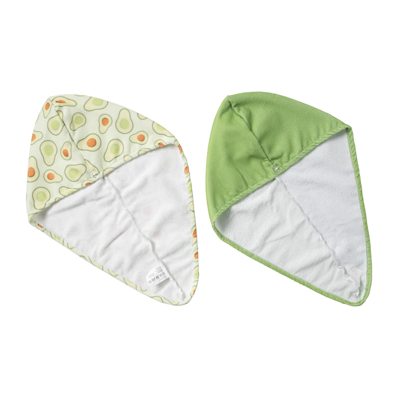 Handdoek tulband - avocado - set van 2