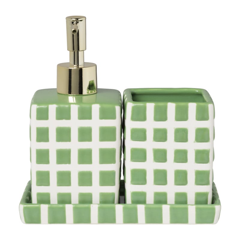 Zeeppompje blokjes - groen/wit - 15.8x7x7 cm
