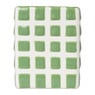 Tandenborstel beker blokjes - groen/wit - 8.8x7x7 cm