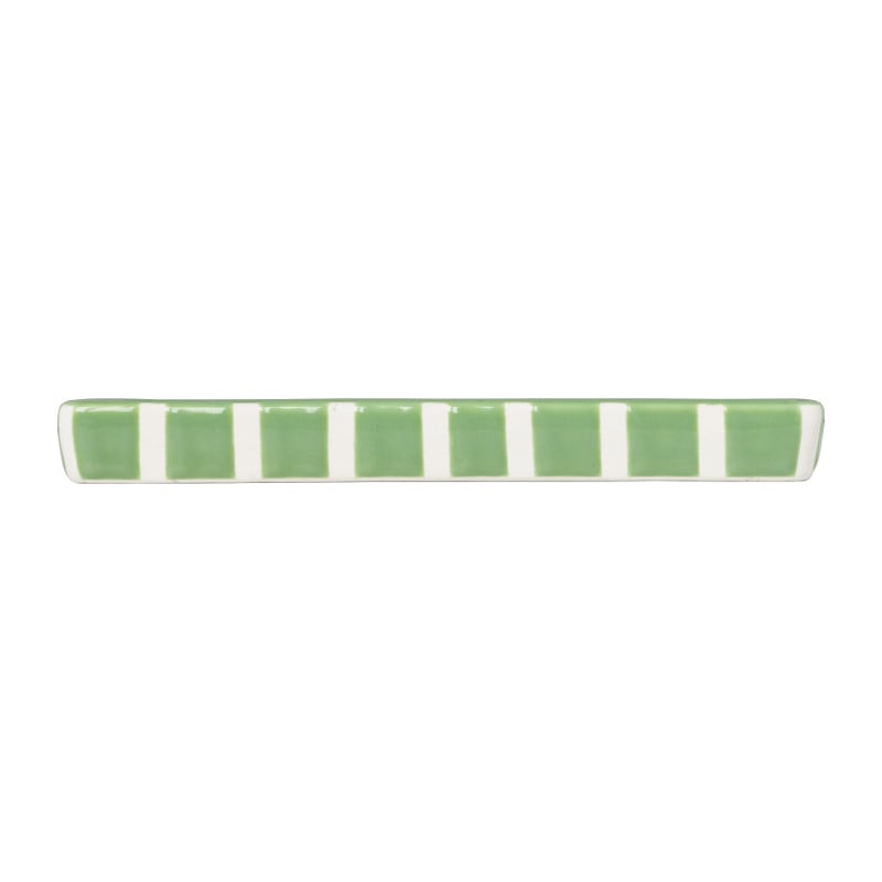 Zeepschaaltje blokjes - groen/wit - 1.3x15.8x8.3 cm