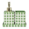 Zeepschaaltje blokjes - groen/wit - 1.3x15.8x8.3 cm