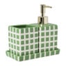 Zeepschaaltje blokjes - groen/wit - 1.3x15.8x8.3 cm