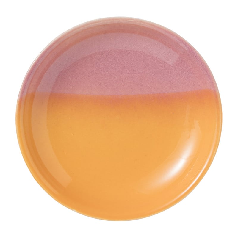 Zeepschaaltje duo - oranje/roze - ø11x2.2 cm