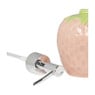 Zeeppompje aardbei - roze/groen - ø8.3x15 cm