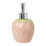 Zeeppompje aardbei - roze/groen - ø8.3x15 cm