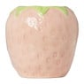 Tandenborstel beker aardbei - roze/groen - ø8.3x8.8 cm