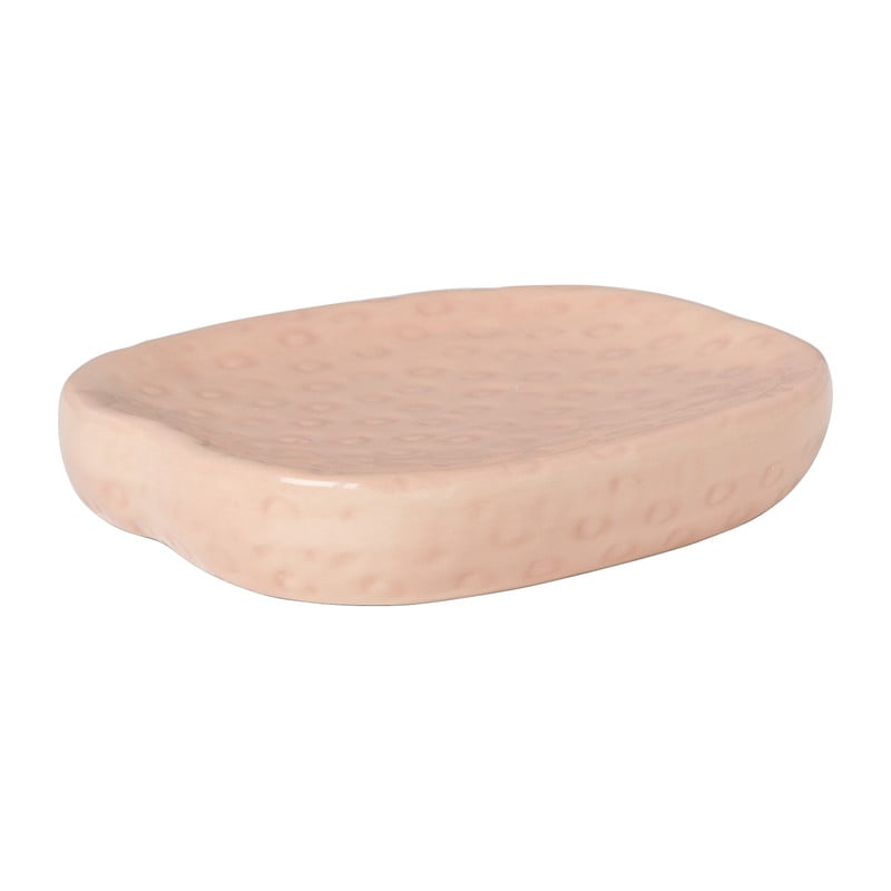 Zeepschaaltje aardbei - roze/groen - 2x11.5x9.8 cm