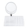 Make-up organizer met spiegel - transparant - 22x8x12 cm