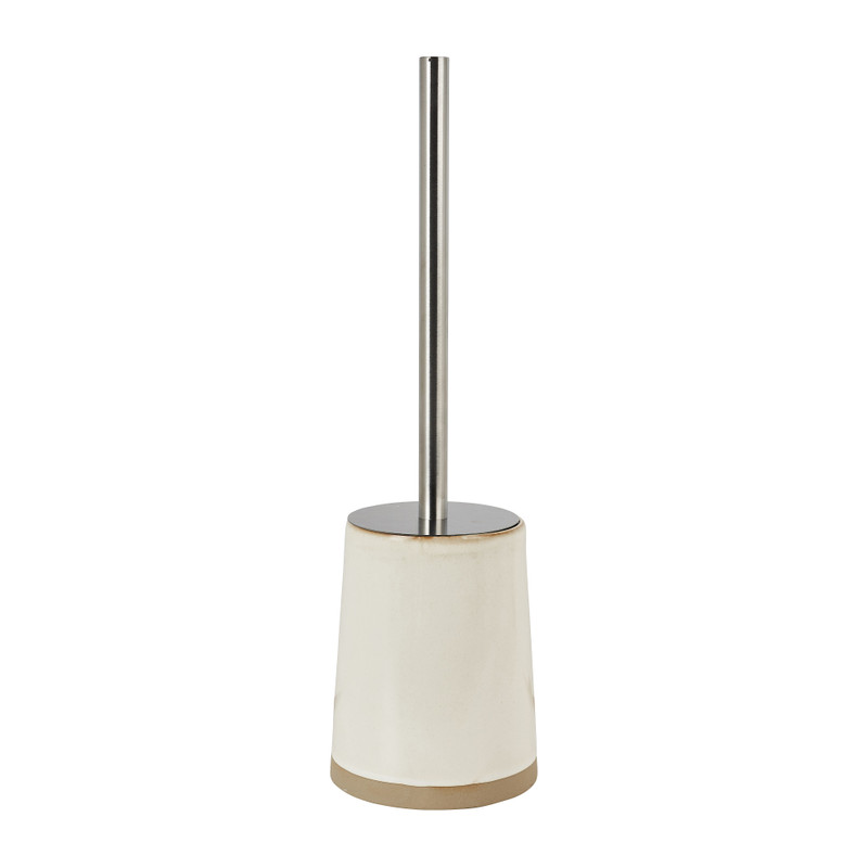Toiletborstelhouder beige - ⌀12x38 cm