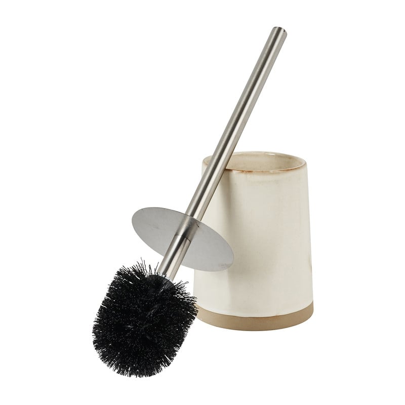 Toiletborstelhouder beige - ⌀12x38 cm