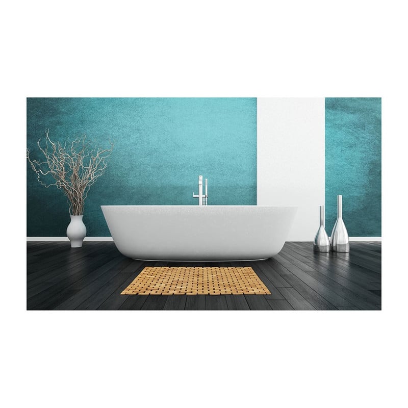 Badmat bamboe - 50x80 cm - met anti-slip strips