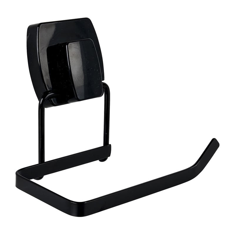 Toiletpapier houder easy lock - zwart - 12x9x10 cm