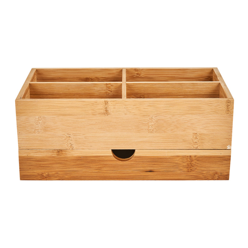 Opberger met lade bamboe - 27x15x11 cm