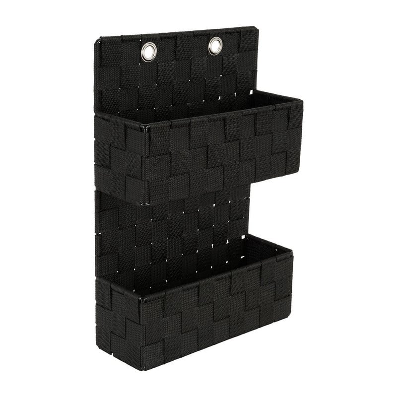 Hangmandje gevlochten - zwart