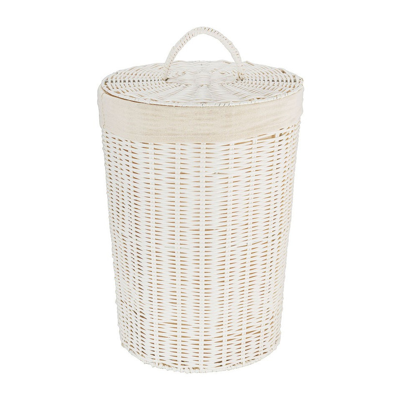 Wasmand - 30x43 cm - wit oud