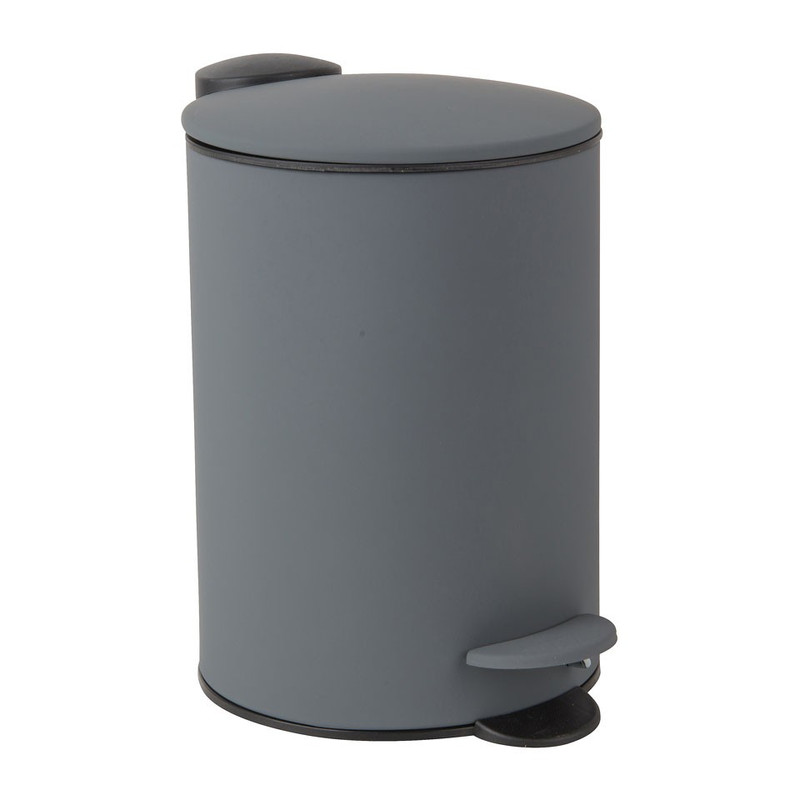 Pedaalemmer grijs/zwart - 3 liter