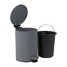 Pedaalemmer grijs/zwart - 3 liter