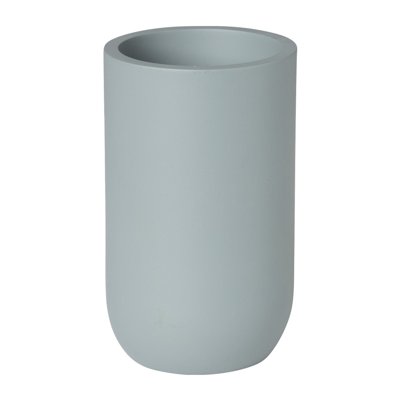 Badkamer beker goldline - grijs - ø7.5x11 cm