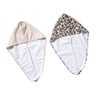 Handdoek tulband - panter - set van 2