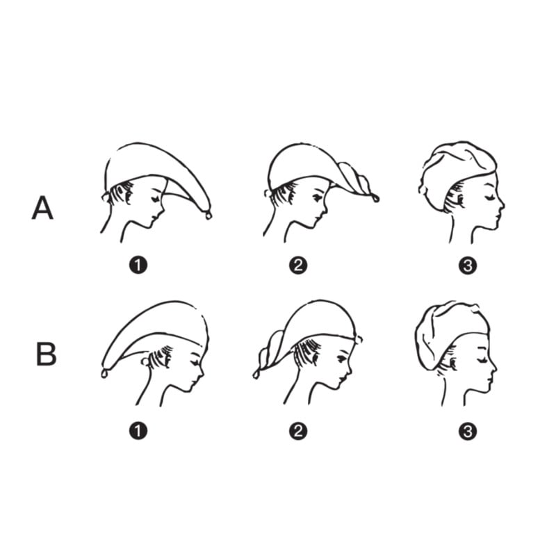 Handdoek tulband - strikjes - set van 2