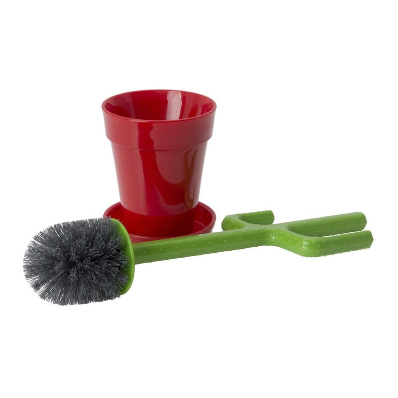 Flower power cactus toilet set