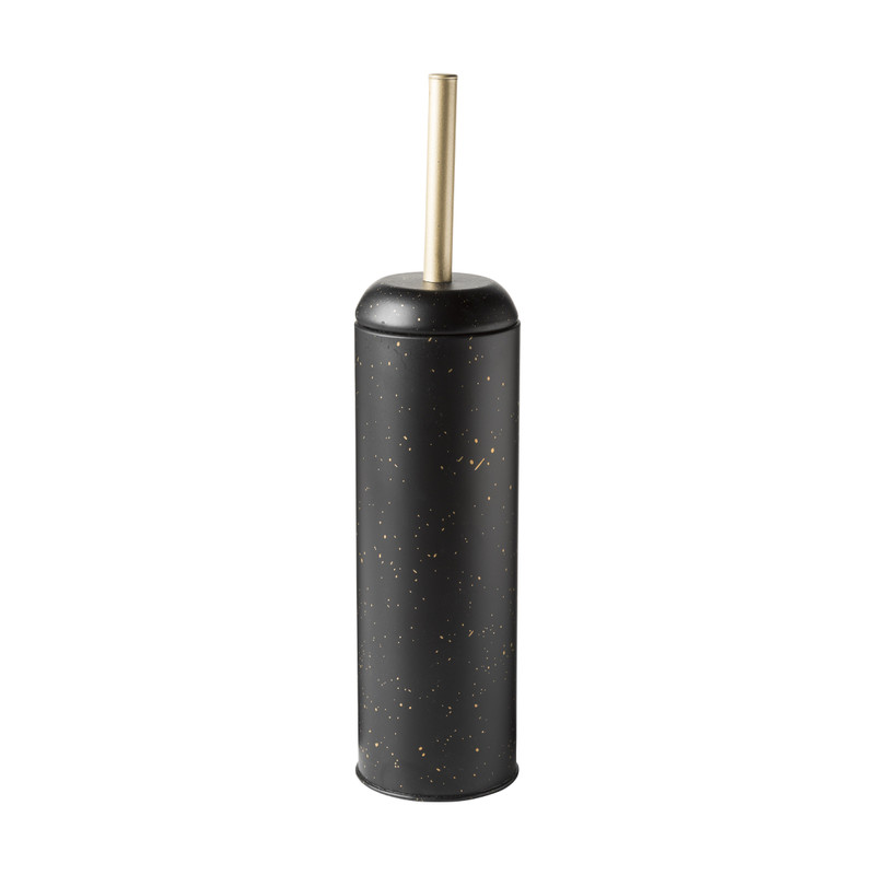Toiletborstelhouder spetters - zwart/goud