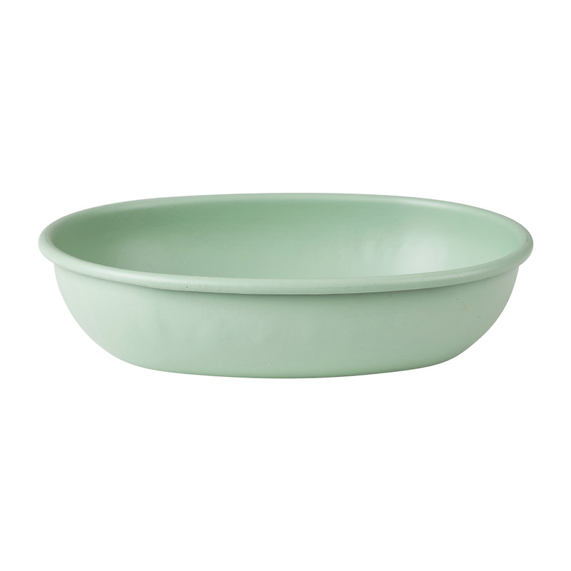 Zeepbakje metaal - groen - 14 cm 