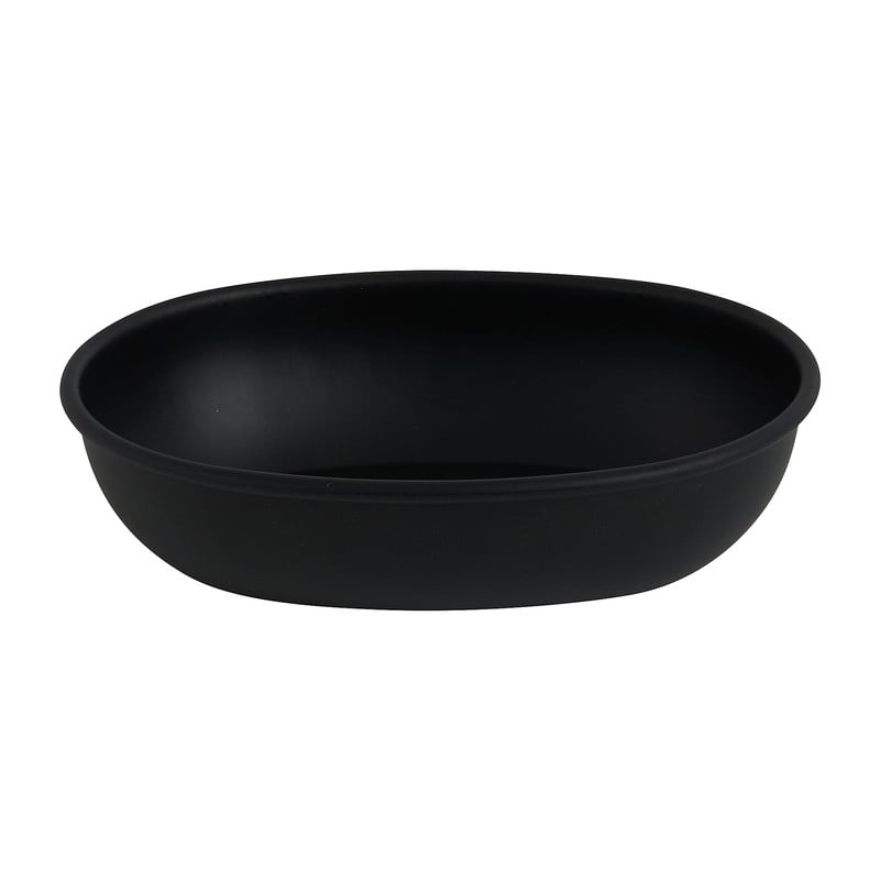 Zeepbakje metaal - zwart - 14 cm