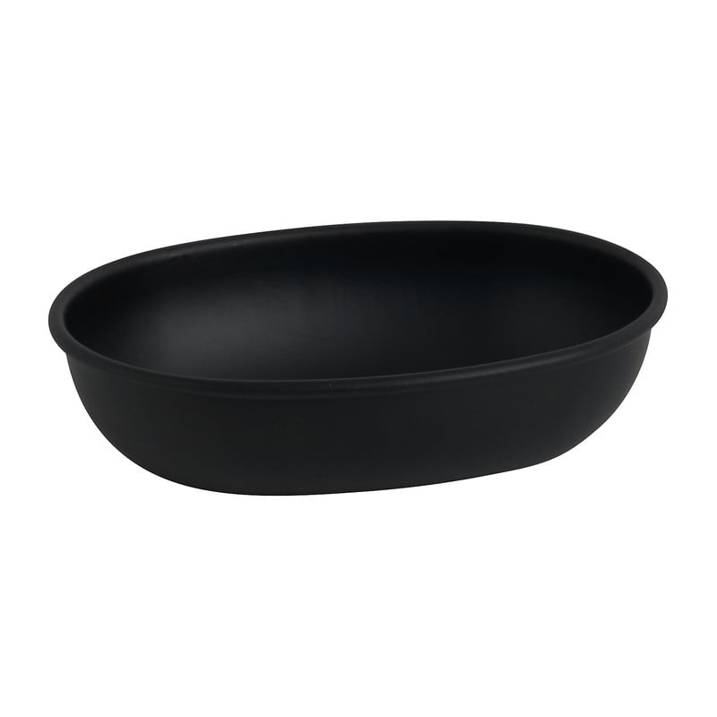 Zeepbakje metaal - zwart - 14 cm
