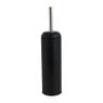 Toiletborstel en houder metaal - zwart - 41 cm 