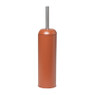 Toiletborstel en houder metaal - terra - 41 cm 