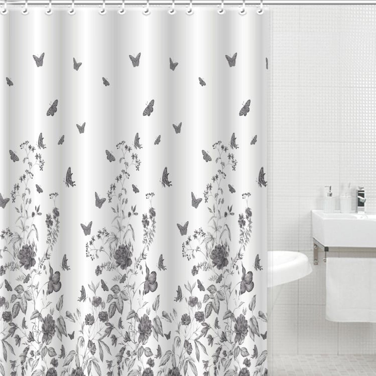 Douchegordijn bloemen - 180x200 cm 