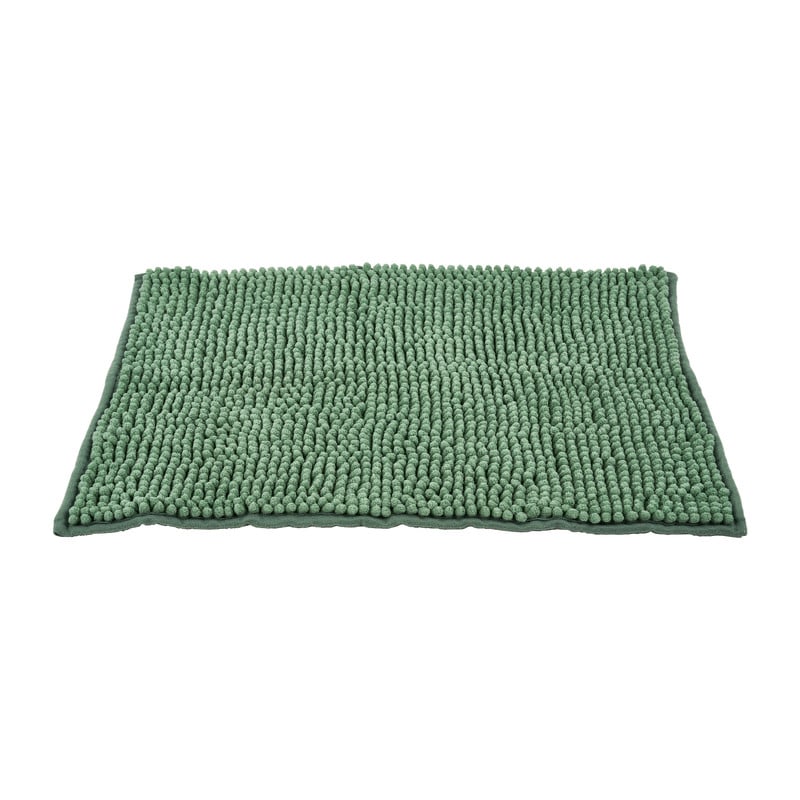 Badmat chenille - groen - 40x60 cm
