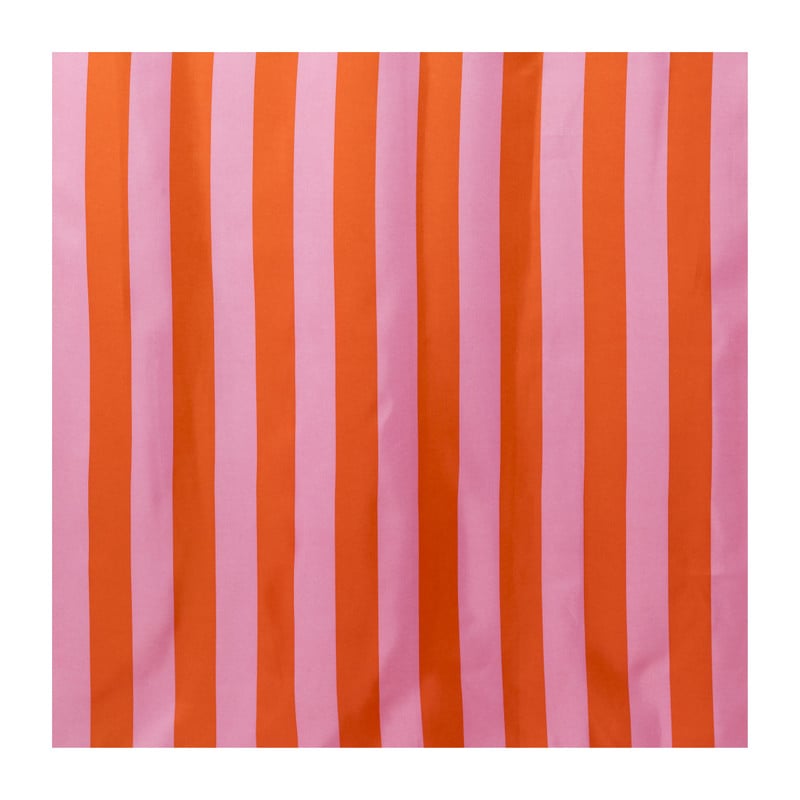 Douchegordijn gestreept - roze/oranje - 180x200 cm