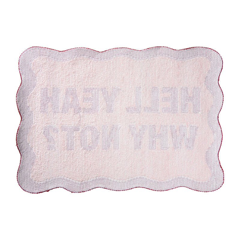 Badmat hell yeah why not - roze - 50x70 cm