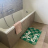 Badmat Take it Easy - groen/wit - 50x70 cm