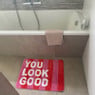 Badmat You Look Good - roze/oranje/wit - 50x70 cm
