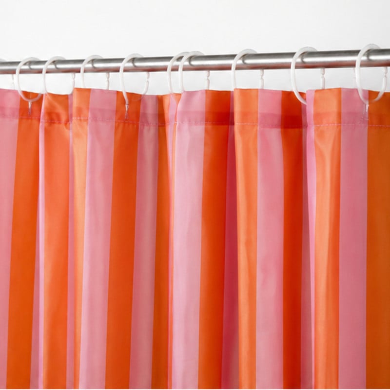 Douchegordijn - roze/oranje - 180x200 cm