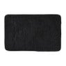 Badmat fluffy - zwart - 45x70 cm