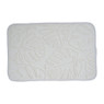 Badmat bladeren - wit - 70x45 cm
