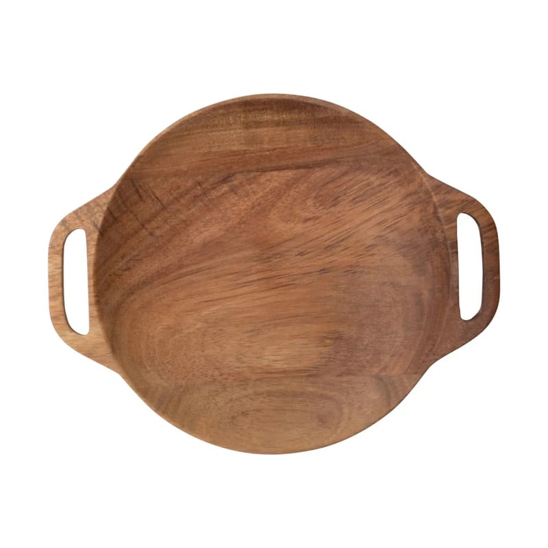 Hugo Kennis borrelplank klein - bruin - ø18 cm