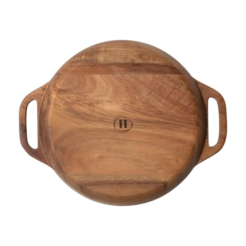 Hugo Kennis borrelplank klein - bruin - ø18 cm