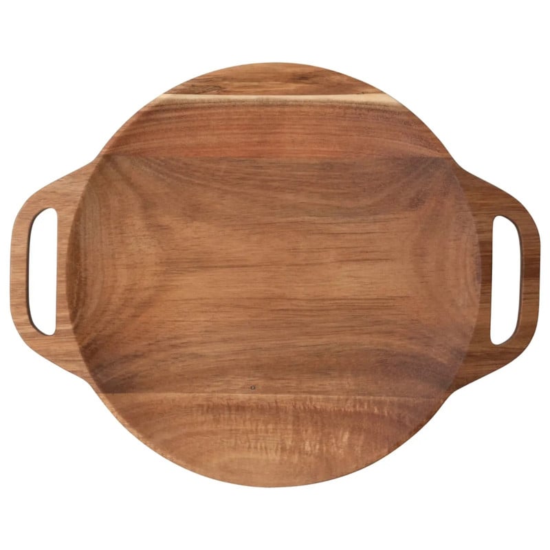 Hugo Kennis borrelplank groot - bruin - ø26 cm
