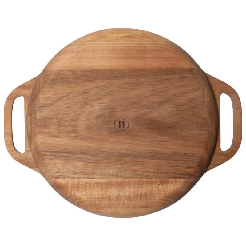 Hugo Kennis borrelplank groot - bruin - ø26 cm