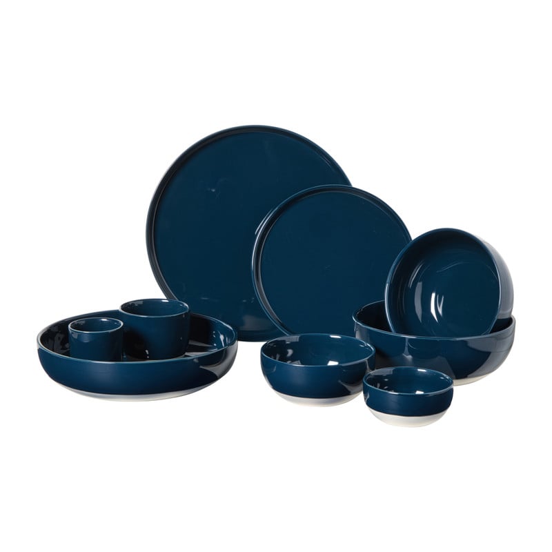 Hugo Kennis schaal - blauw/wit - ø12 cm