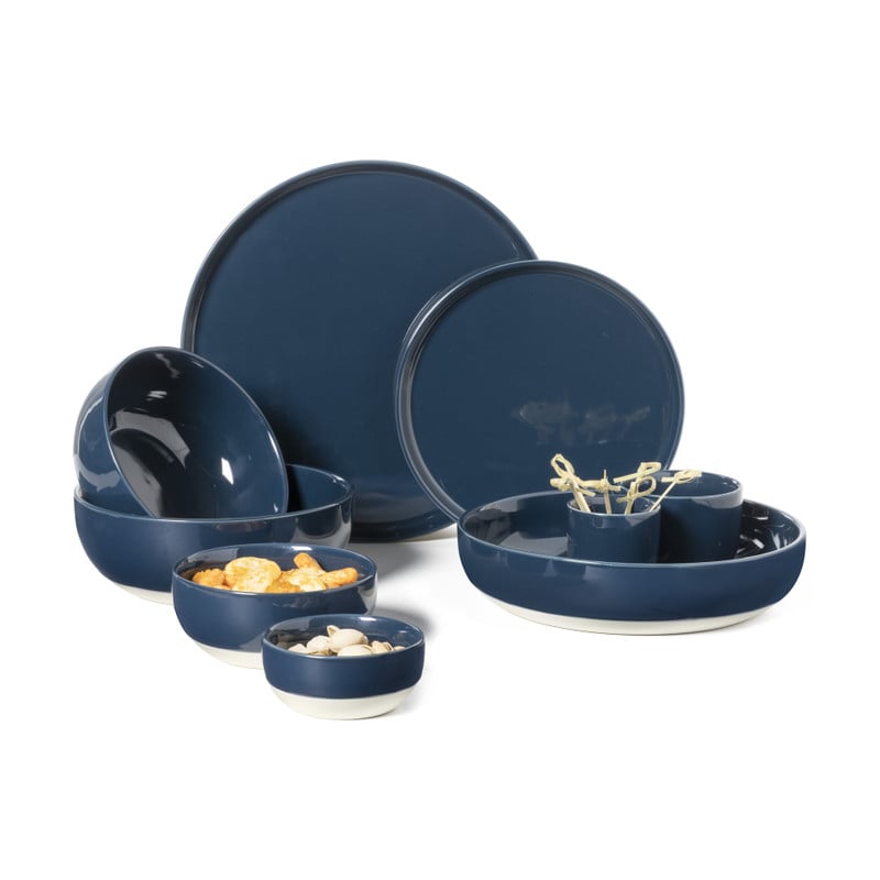 Hugo Kennis schaal - blauw/wit - ø15 cm
