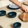 Hugo Kennis schaal - blauw/wit - ø15 cm