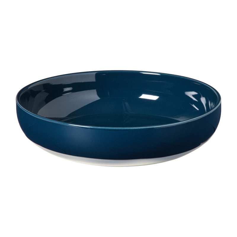 Hugo Kennis diep bord - blauw/wit - ø22 cm
