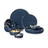 Hugo Kennis diep bord - blauw/wit - ø22 cm