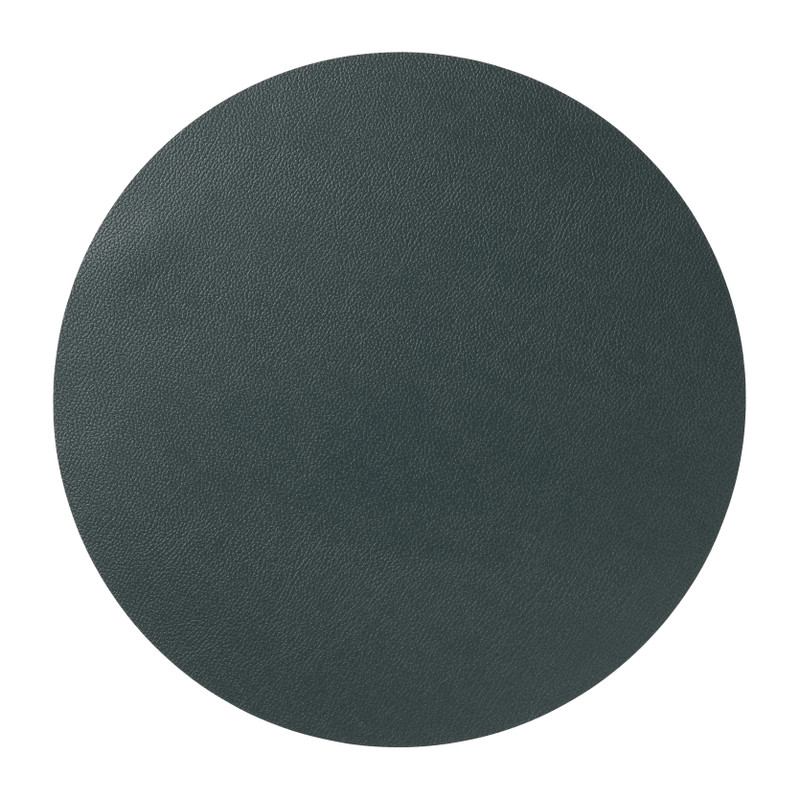 Placemat PU leer - donkergroen - ø38 cm